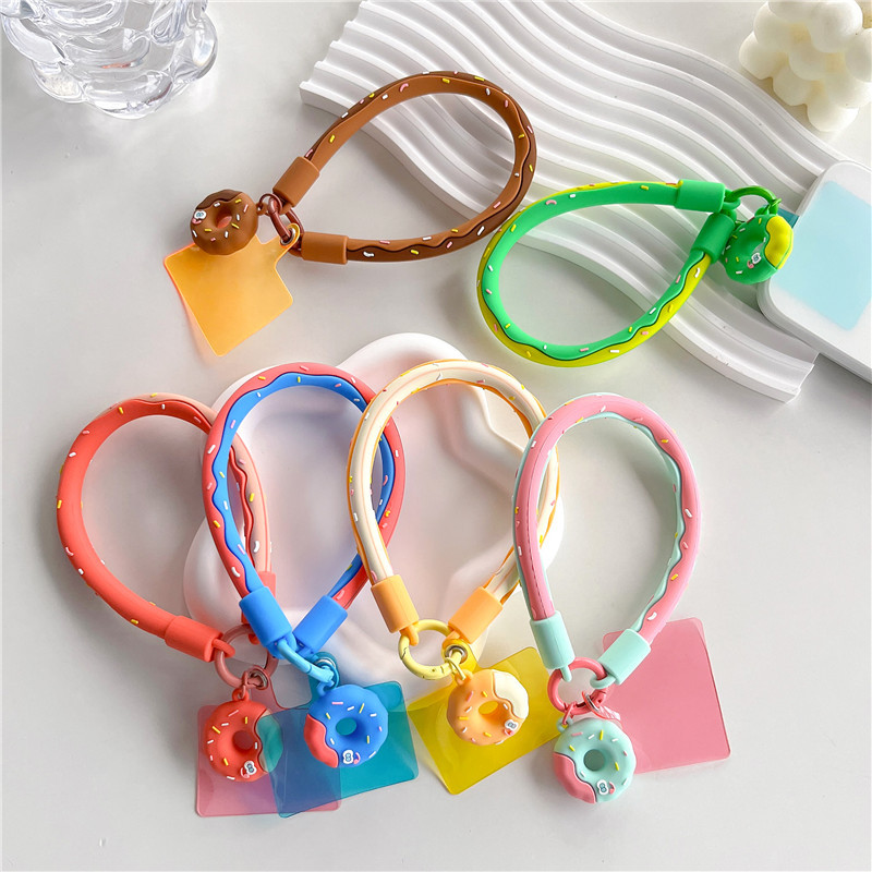 Donut Bracelet Soft Silicone Phone Case Hanging Ornament - Image 3