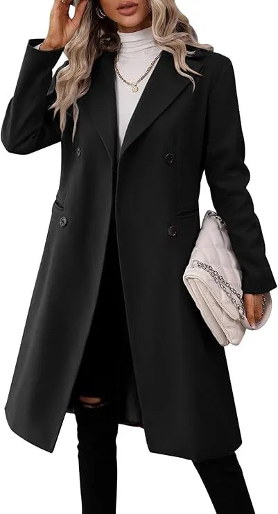 Autumn And Winter New Women's Clothing Long Woolen Coat Women Black - Shop at LoveMi