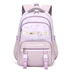 Cute Girl Lightweight Ins Style Large Capacity Lightweight Backpack - Purple - View 1
