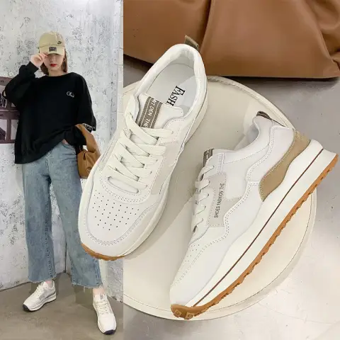 Breathable Low Top Flat Bottom 41 Size Female Lace-up