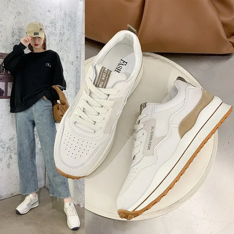 Breathable Low Top Flat Bottom 41 Size Female Lace-up