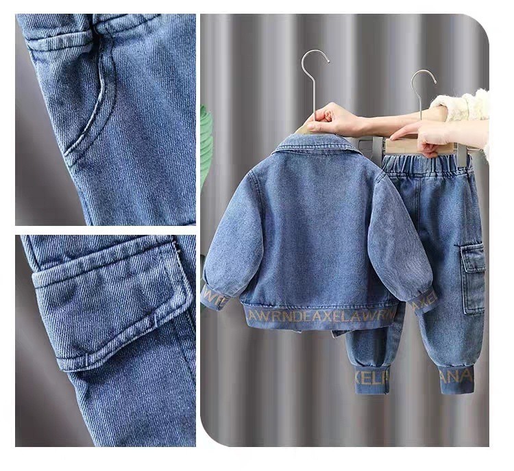 Boys Denim Suit Spring Clothes Western Style - Image 8