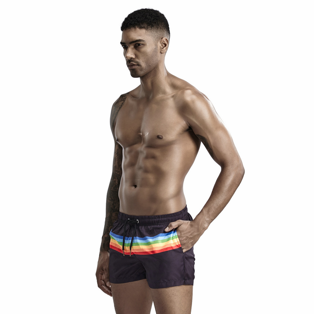 Fashion Men's Rainbow Bar Men's Home Shorts