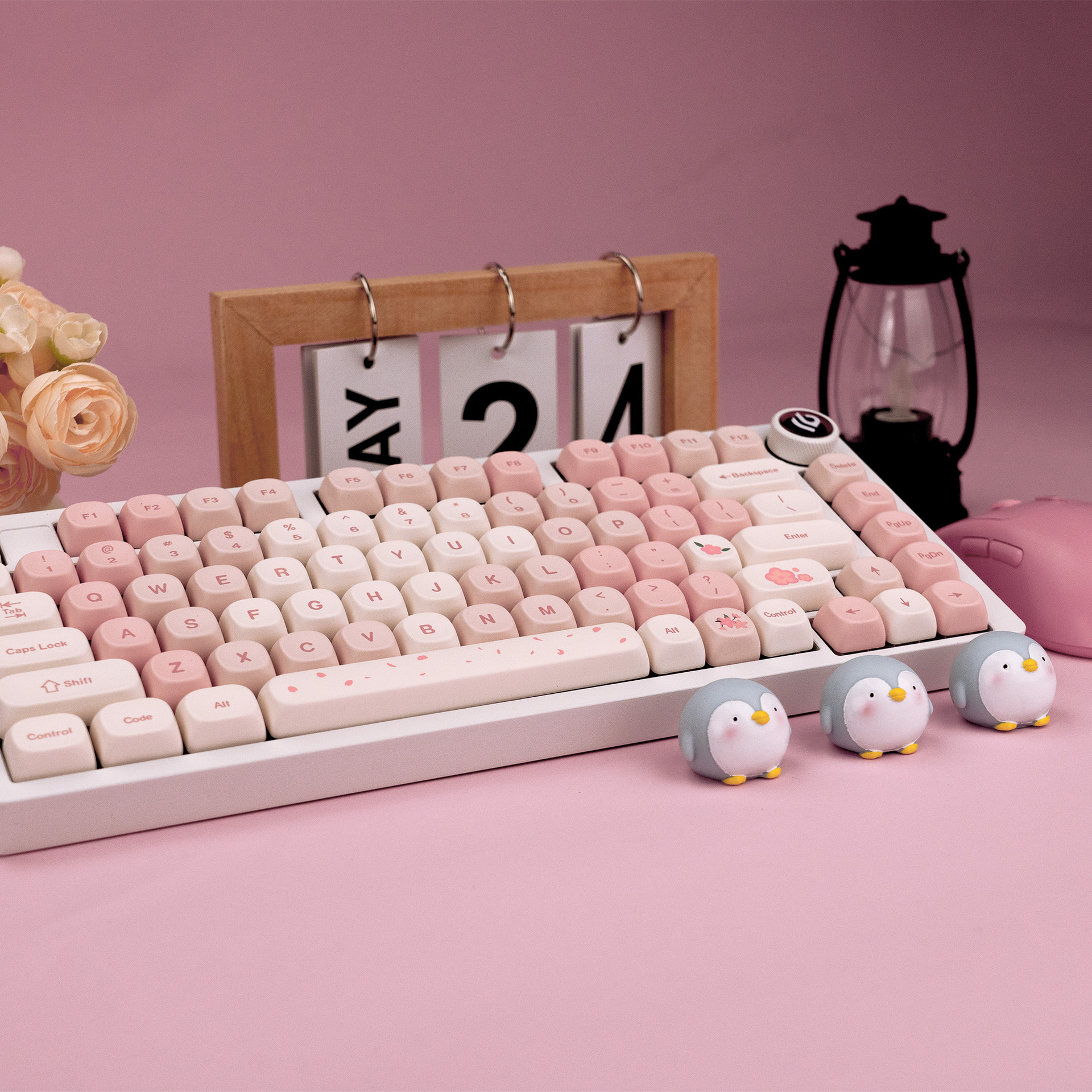 Title 2, Cherry BlossomTheme Full Set Key Cap PTB Five-s...