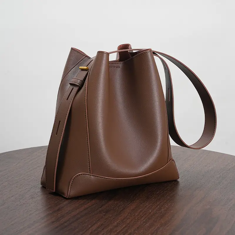 Shoulder Capacity Women's Leather Height Cross Body Bucket Bag