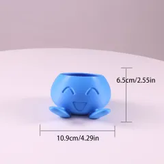 Blue Cute Succulent Decorative Crafts Indoor Potted Flower Pot - Sapphire Blue - View 1