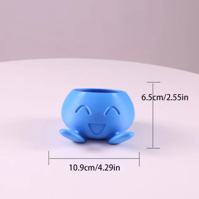 Blue Cute Succulent Decorative Crafts Indoor Potted Flower Pot Sapphire Blue - Shop at LoveMi