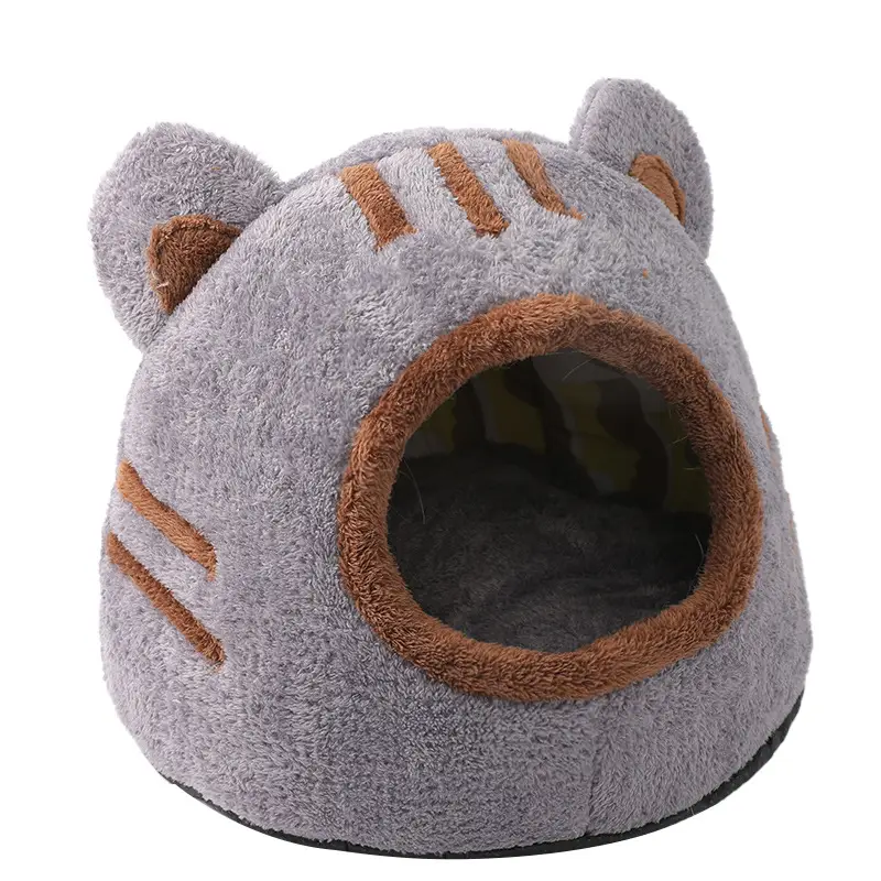 Semi-closed Design Bear Head Cat Nest Detachable Autumn And Winter Warm Thickened