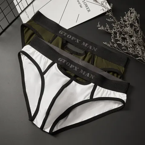 Men's Low Waist Skylight Front and Rear Opening Sexy