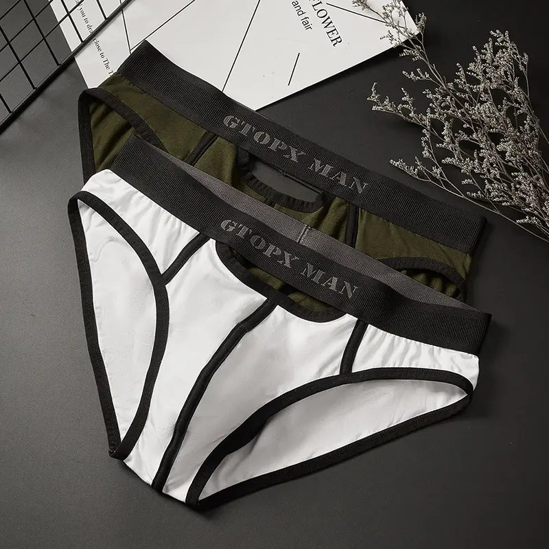 Men's Low Waist Skylight Front and Rear Opening Sexy