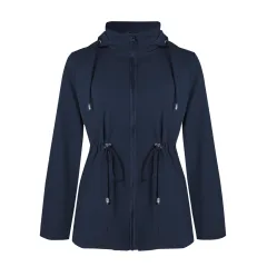 Women's All-match Casual Outdoor Jacket Coat - Dark Blue - View 1