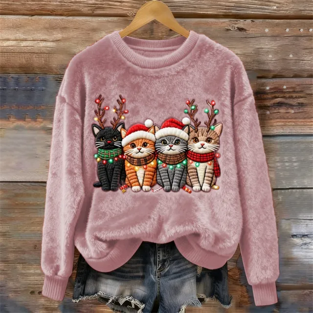 3D Digital Print Pattern Christmas Women's Round Neck Sweatshirt Fh3Iuw75B08E23 - Shop at LoveMi
