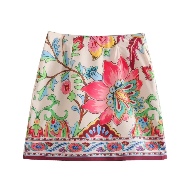 European And American Women's Clothing Fashion Printed Coat Shirt Skirt Pants Fashion Suit Skirt M - Shop at LoveMi