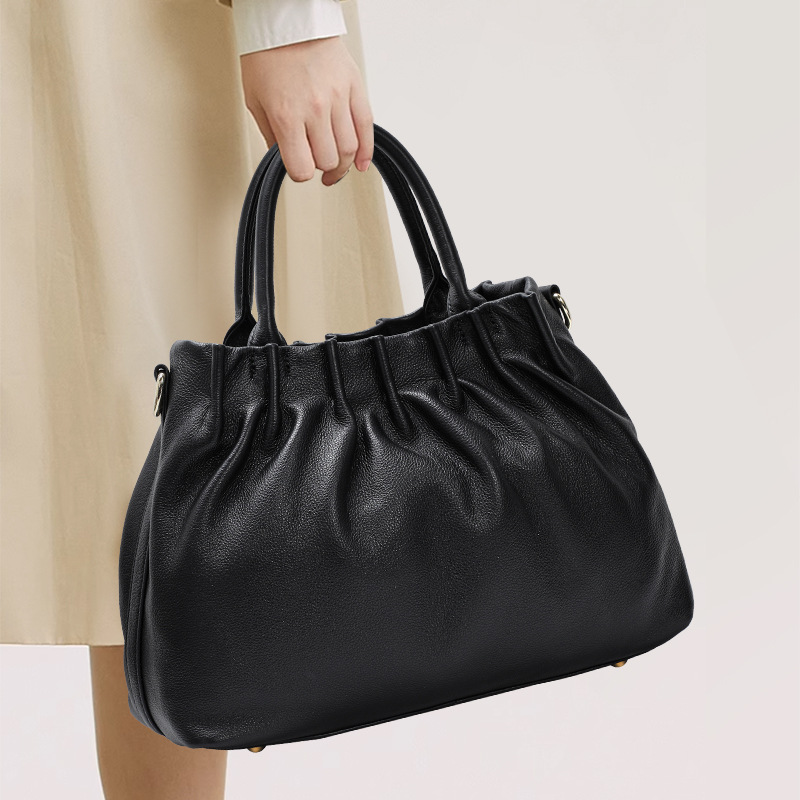 Leather Bucket Crossbody Bag, picture 3 of 5