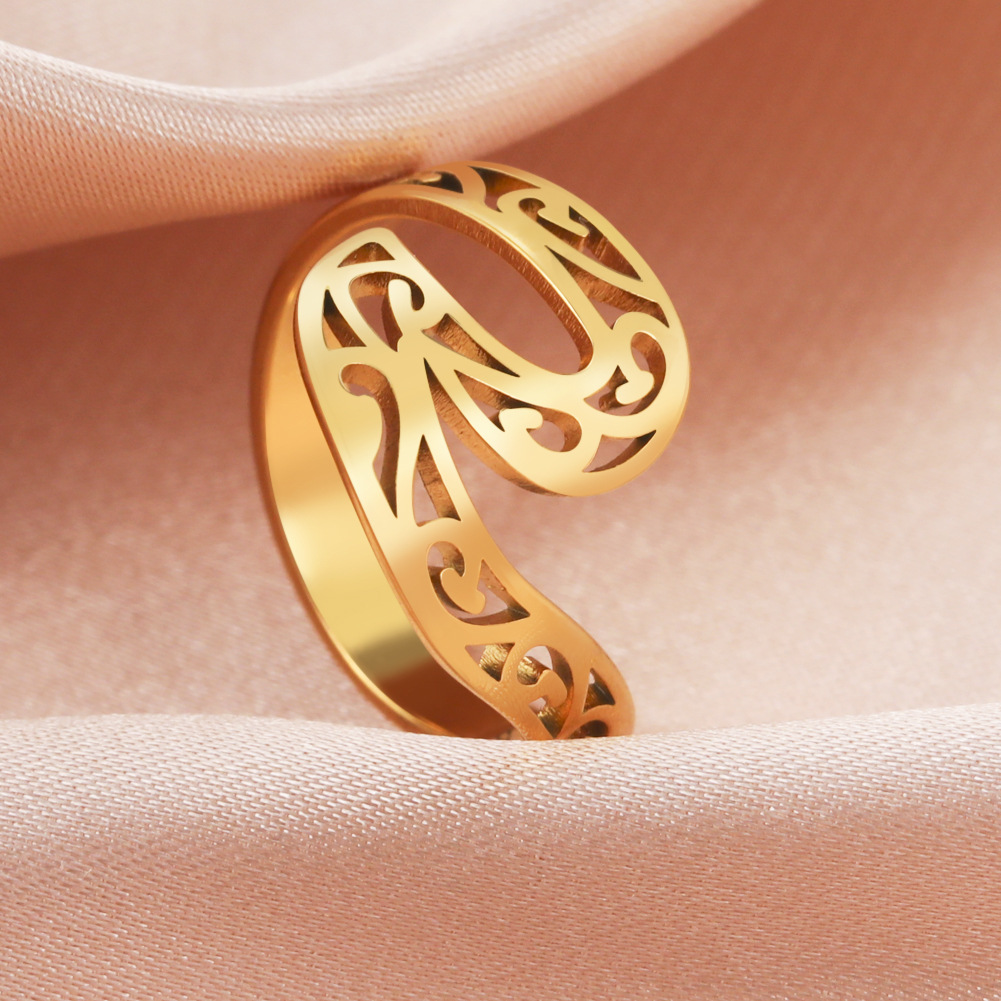 Pattern Wave Head Men's Ring Ornament