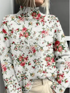 Women's Woolen Sweater Fashion Personality Turtleneck Sweater Style 3 - Shop at LoveMi