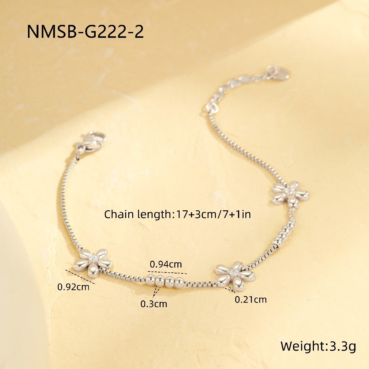 Stainless Steel Petal Bracelet, picture 5 of 5