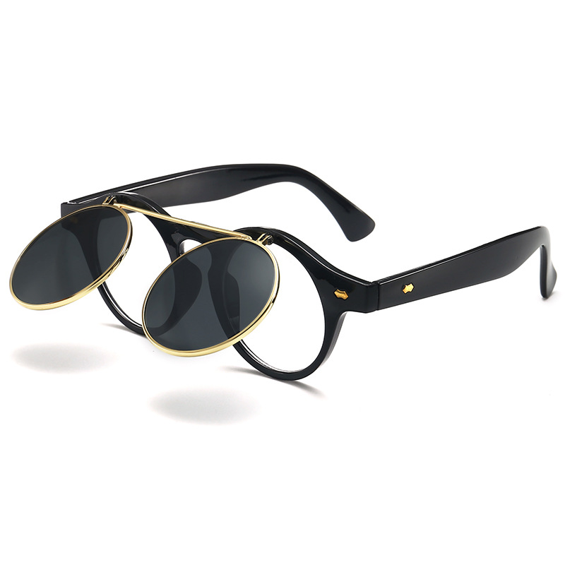 Women's Plastic Retro Flip Sunglasses - Image 2