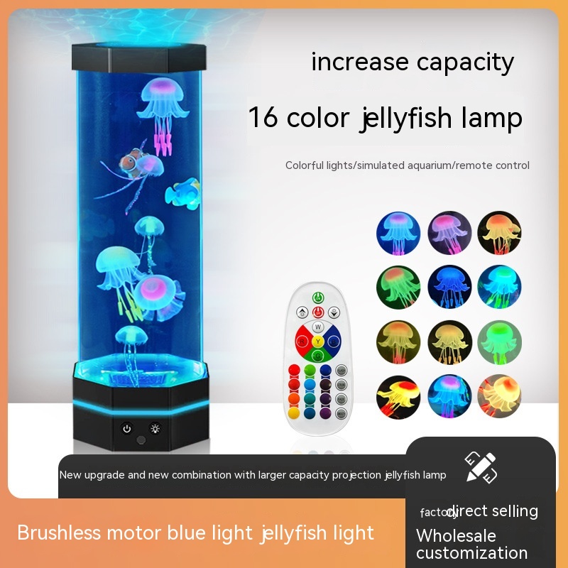 Jellyfish Lava Lamp 17 Colors Changing 15inch Jellyfish Lamp With ...