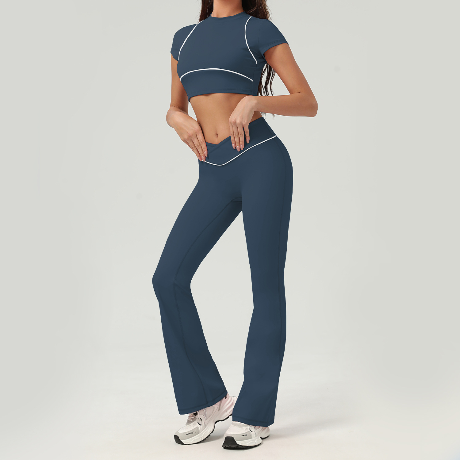 Women's Casual Sports Tennis Outdoor Quick drying Yoga Suit Blue - Shop at LoveMi