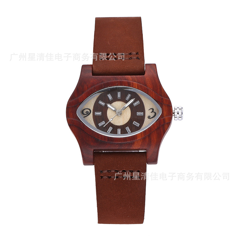 Qians Casual Wooden Watch A High-quality Sandalwood Timepiece With An Eye-catching Dial