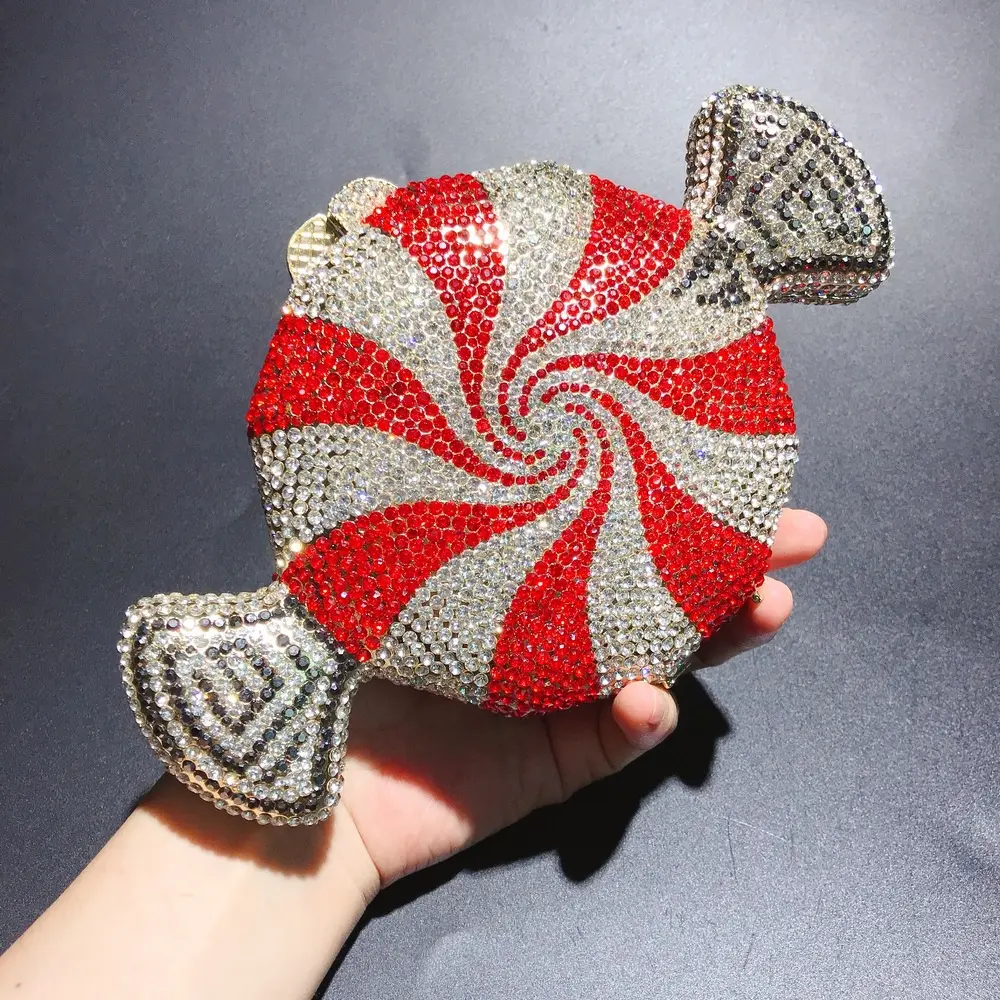 Women's Diamond Candy Shape Crystal Clutch