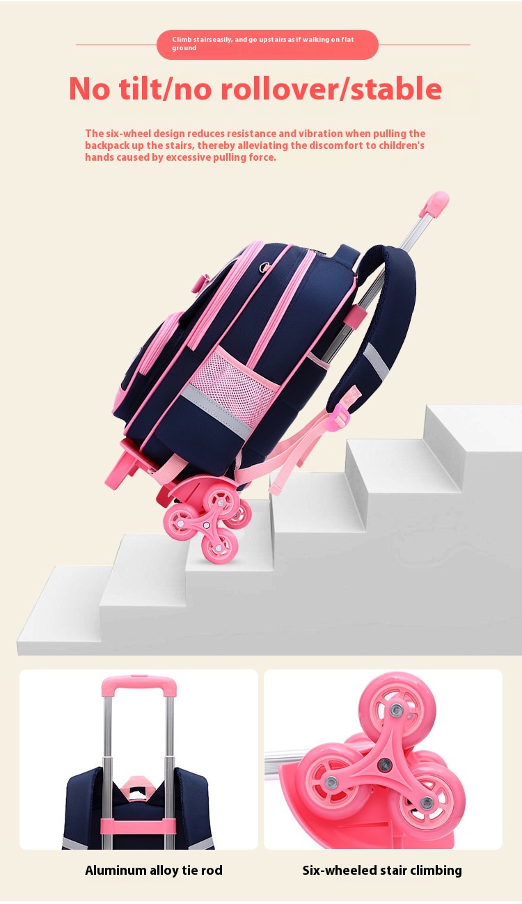 Primary School Children Burden-relieving Backpack Dual-use