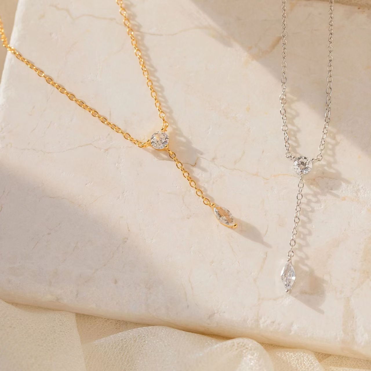 Fashion Silver Y-shaped Necklace For Women