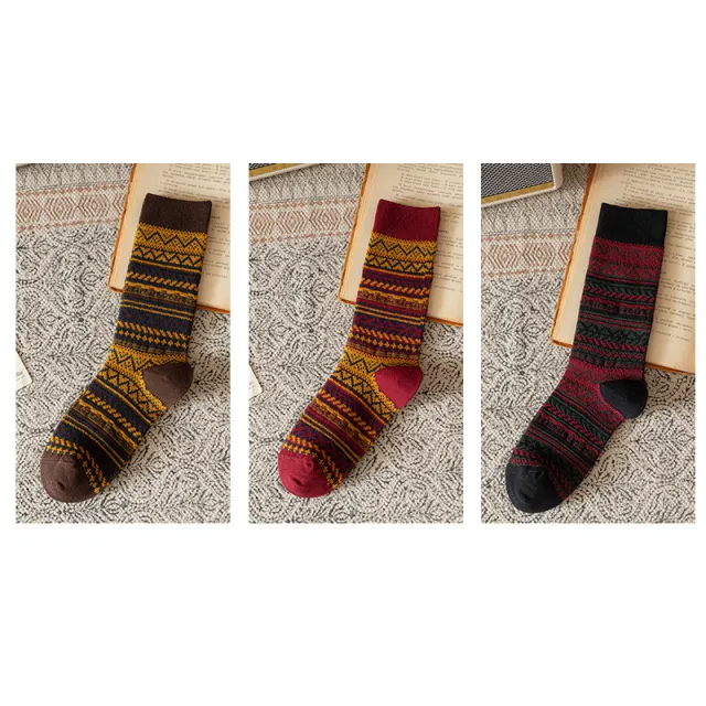 Women's Mid calf Socks Retro Thickened Long Socks Type B - Shop at LoveMi