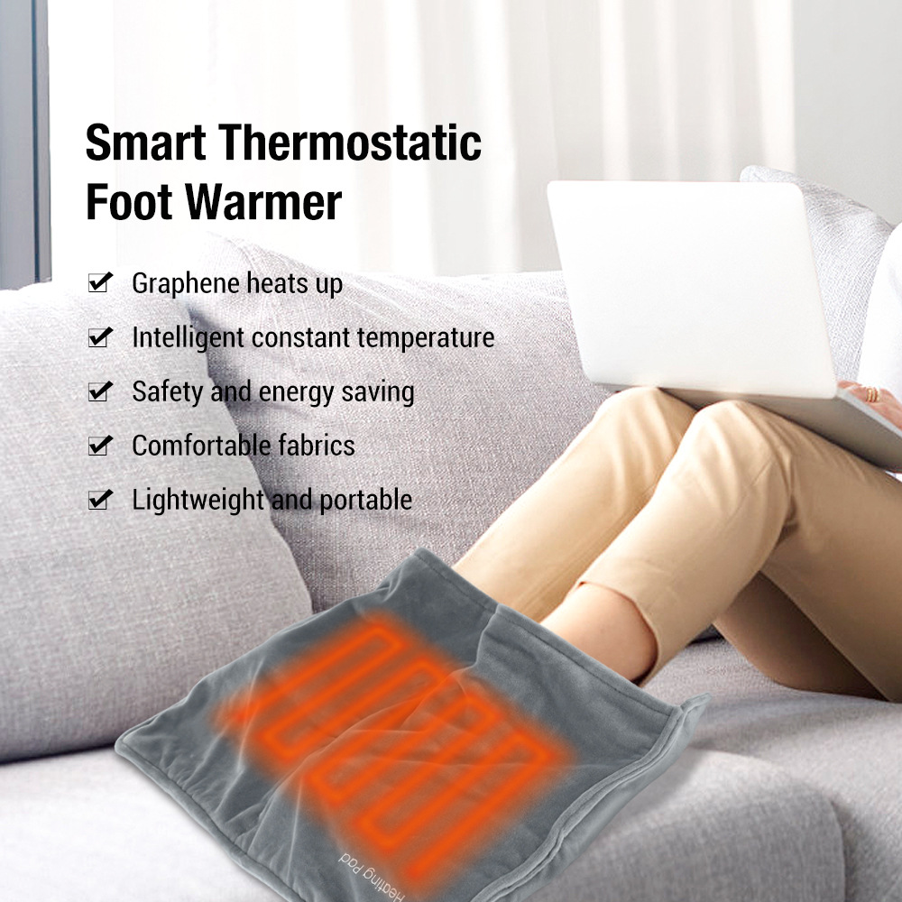 USB Electric Heating Feet Warmer Graphene Electric Blanket Home Office Feet Warmer Mat — foto 7