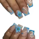 24 Pieces Nail Art High Fashion Simple Rhinestone Butterfly Flower Cow Wear Nail view 7