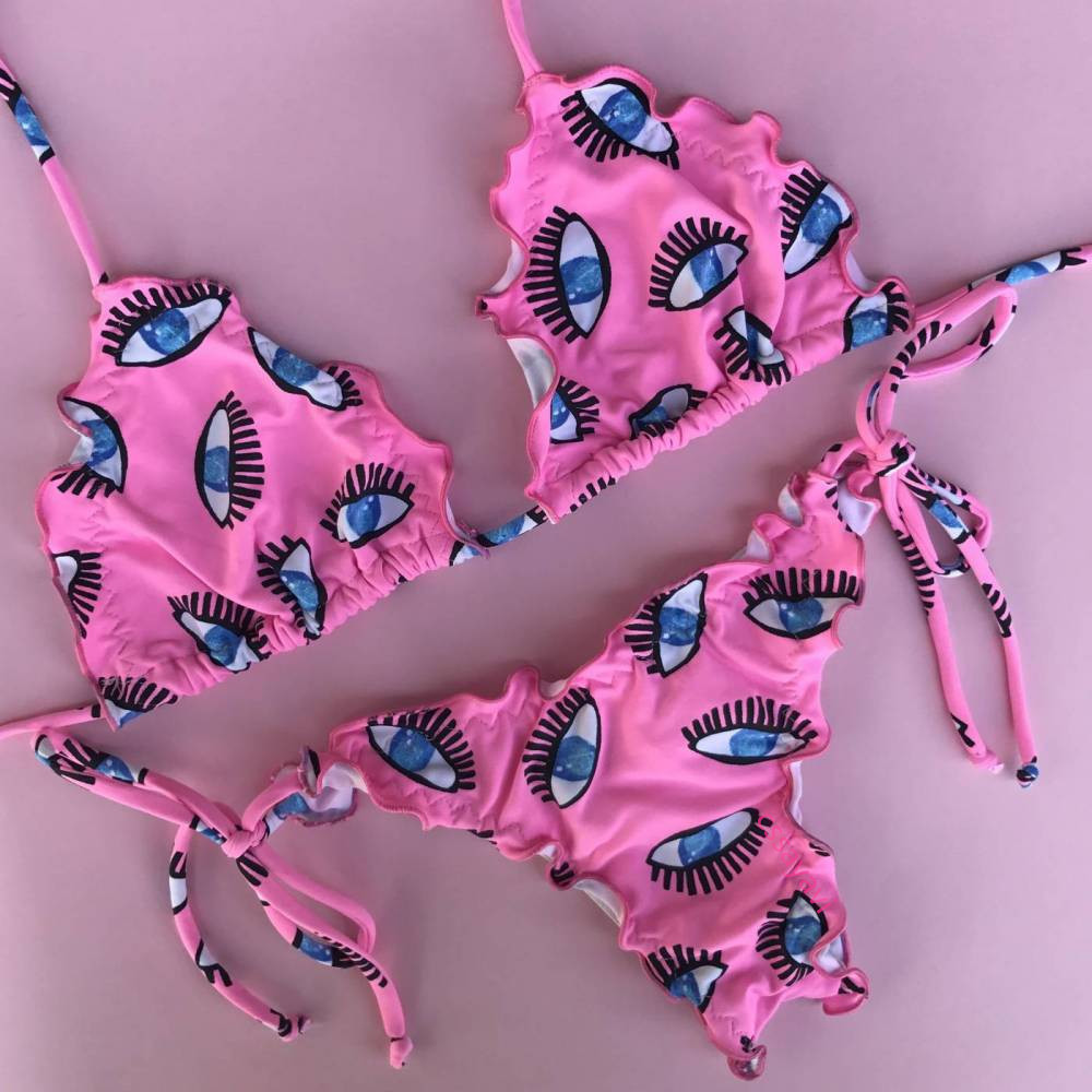 Women's Fashion Split Print Swimsuit