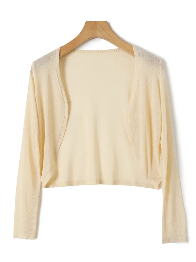 Shawl Suspender Skirt Outer Wear French Small Waistcoat Blouse Rice - Shop at LoveMi