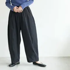 Japanese Yamamoto Casual Pants Women's Drape Idle Style - Black - View 1