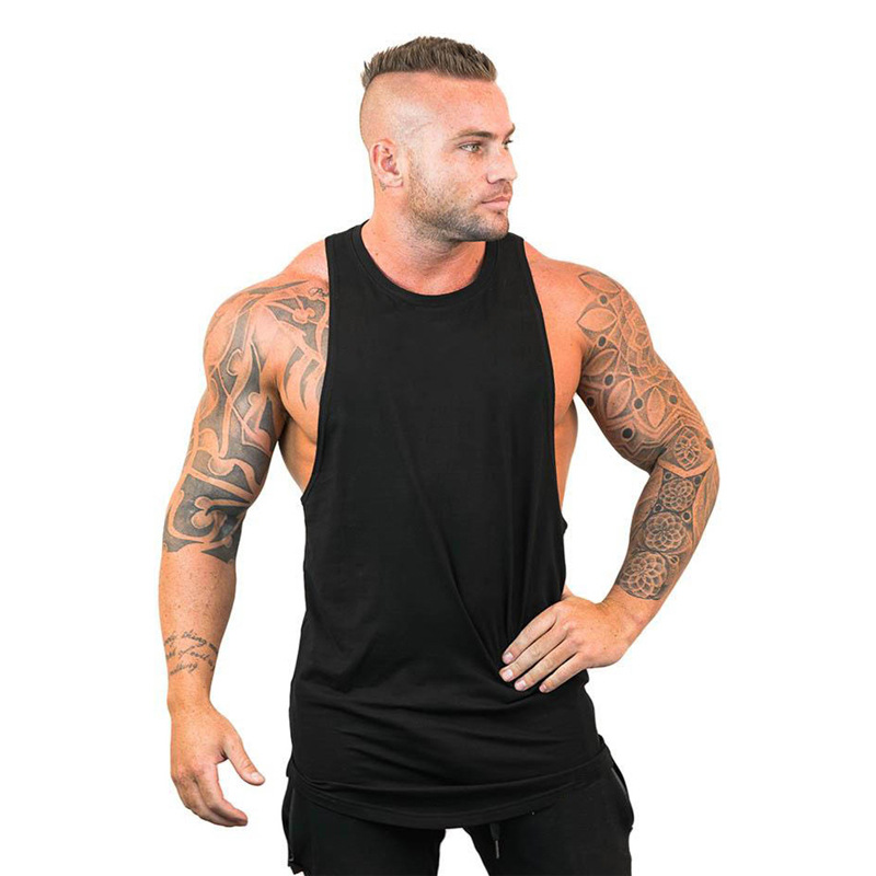 Title 4, Blank Cotton Waistcoat Loose Bodybuilding Fitne...