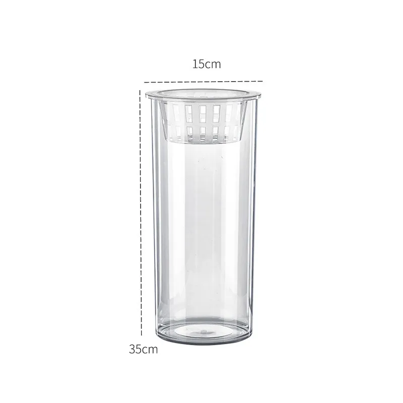 Living Room Micro Landscape Desktop Ecological Pot Transparent Plastic Creative Decoration Fish Tank - 5016 Cylinder 836