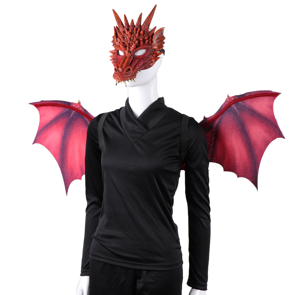 Title 5, Cos Head Cover Men Non Woven Dragon Mask Wings ...