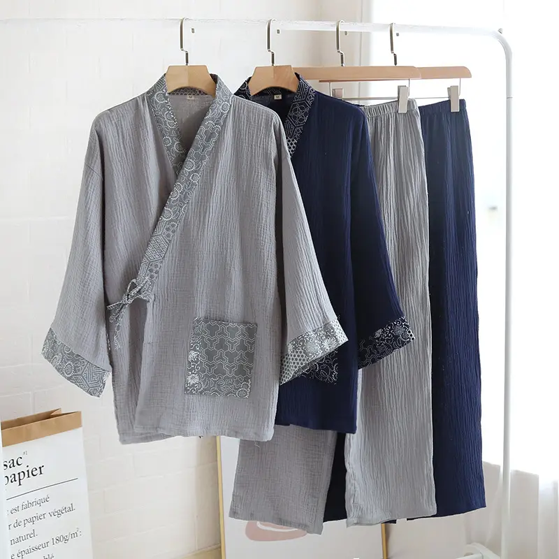 Japanese-style Minimalist Cotton Gauze Pajamas