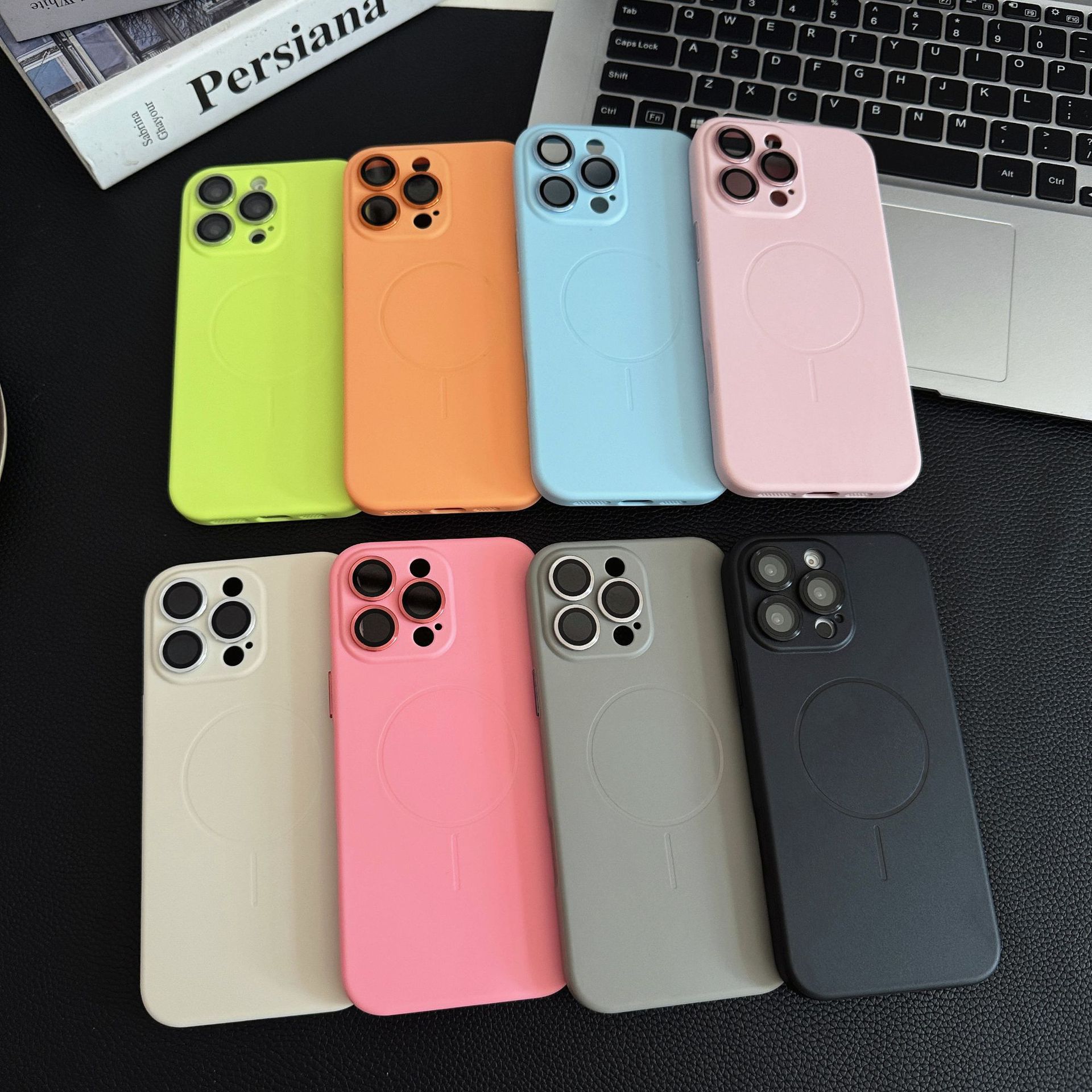 Solid Color Liquid Silicone Magnetic Phone Case - Image 8