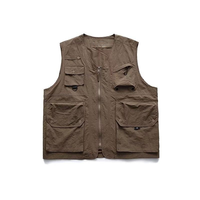 Japanese-style Retro Loose Cargo Vest Men's And Women's Multi-pocket Outdoor Mechanical Style Coat