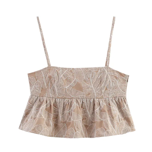 European And American Style Fashionable Simple Embroidered Short Top - Shop at LoveMi