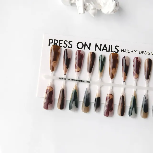 Caramel Blooming Ancient Style Wear Long Tip Manicure Glaze Passed Away - Shop at LoveMi