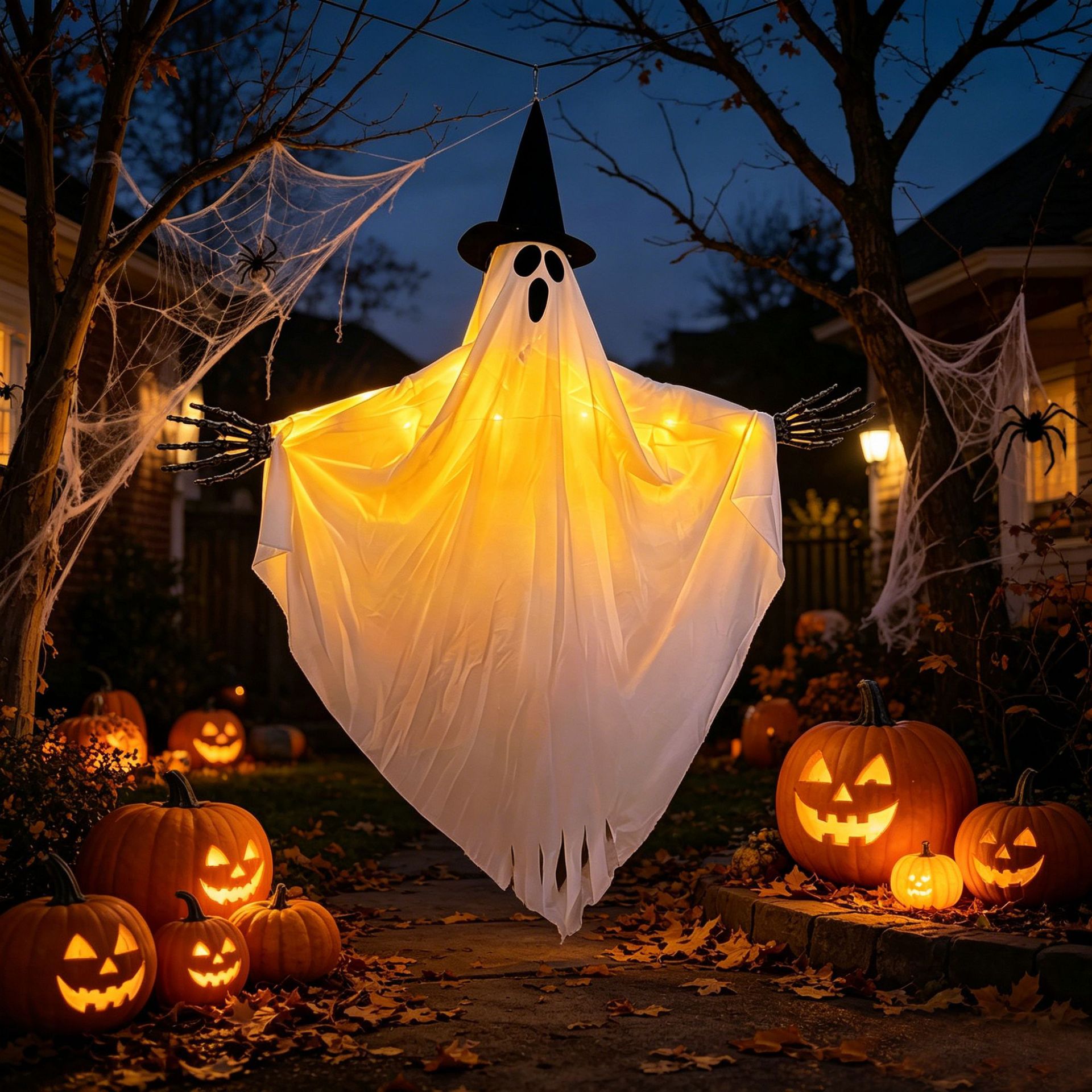 Chapeau de Sorcier Lumineux Halloween — Déco Fantôme 1