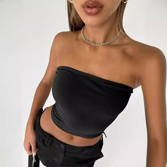 Strapless Womens Underlayer Pure And Alluring Summer Spicy-girl Top