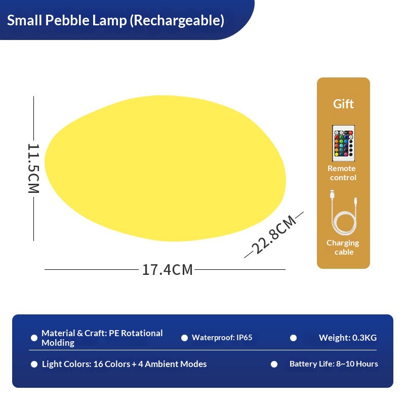 Artificial Pebble Waterproof Lawn Light