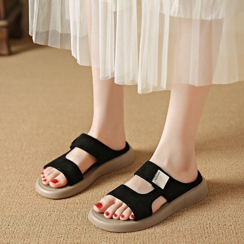 Womens Comfortable Casual Slide Sandals With A Thick Sole
