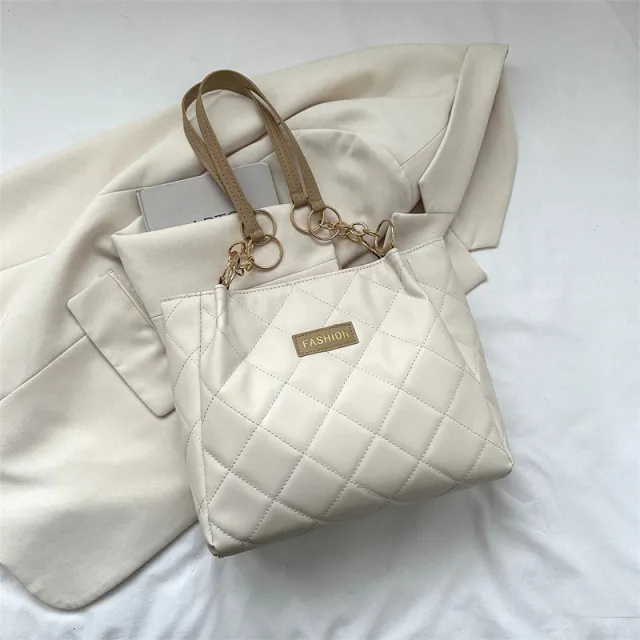 Large Capacity Shoulder Women's Fashion Tote Bag White - Shop at LoveMi