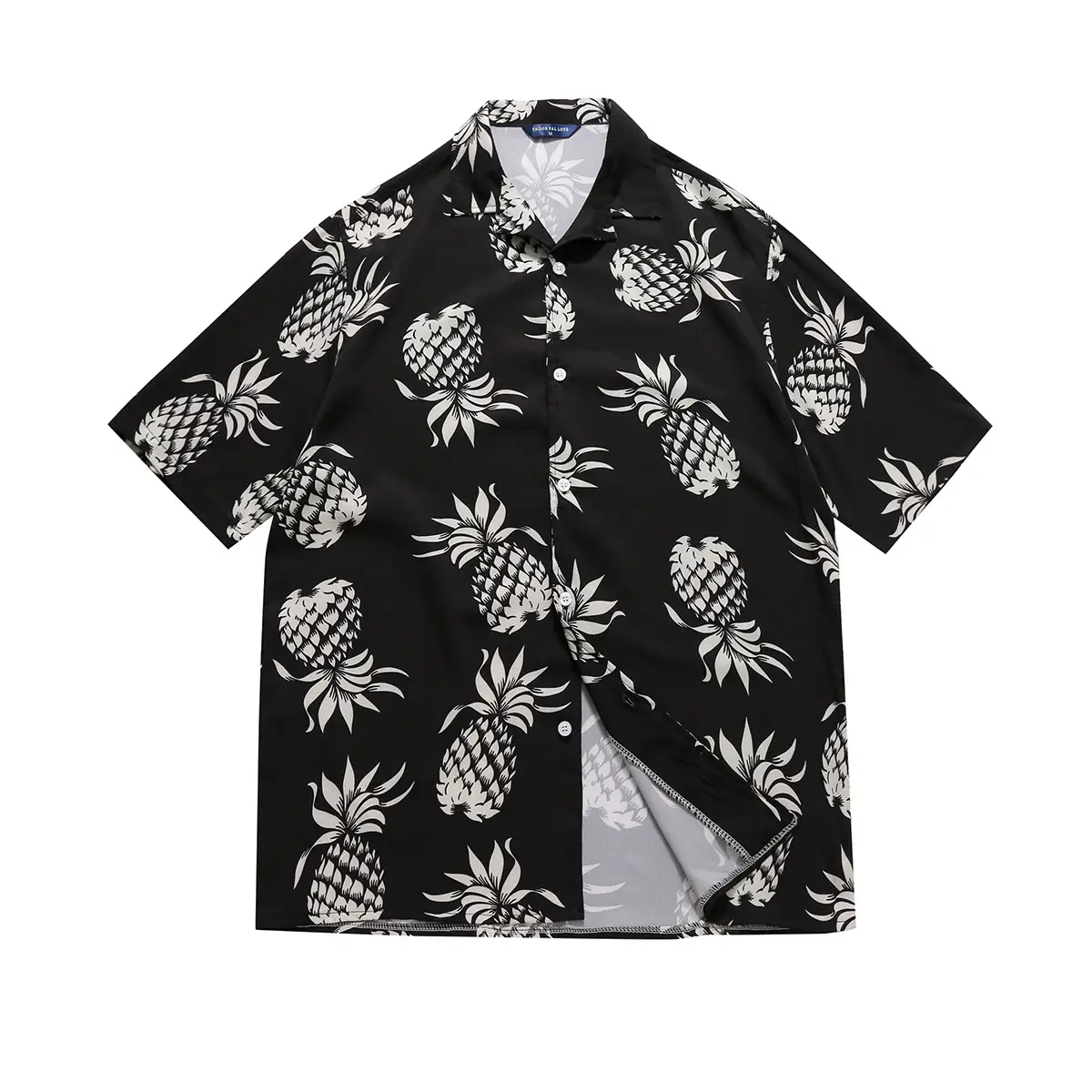 Loose Casual Men's Cardigan Printed Short Sleeve Jacket