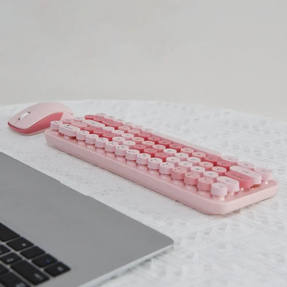 Wireless Keyboard And Mouse Set Small And Portable Lovely Female Office