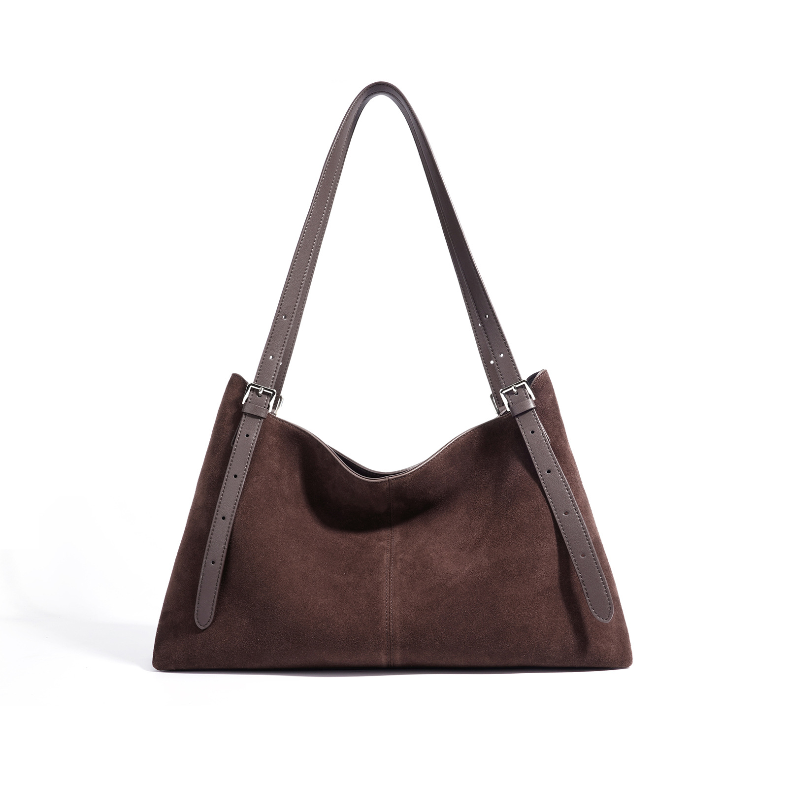 Womens Large Capacity Suede Suede-Effect Tote Bag